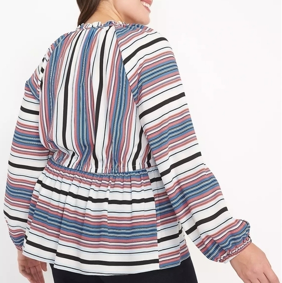 Lane Bryant Multicolor Stripe Blouse 22/24 - Picture 2 of 9